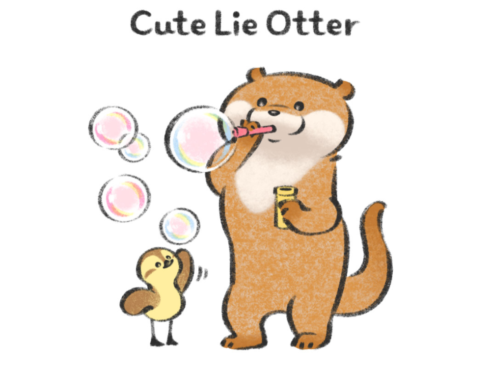 Cute Lie Otter